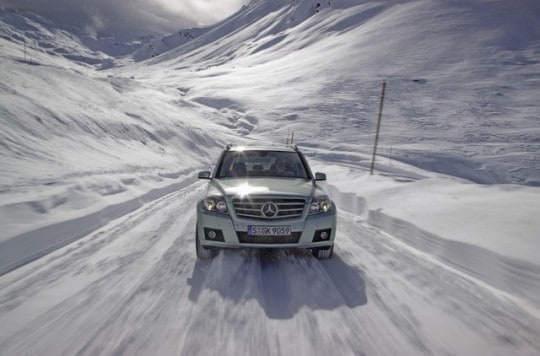 Driving a mercedes in the snow #6