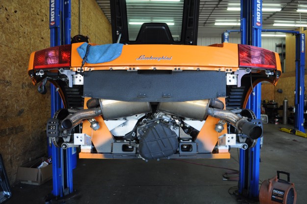 Lamborghini Gallardo Superleggera Exhaust Install - Fluid MotorUnion (4)