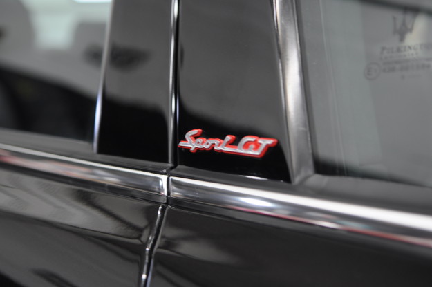 2007 Maserati quattroporte sport GT Black custom exhaust stainless fabrication chicago black emblem red interior b pillar