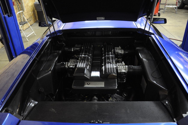 Lamborghini Murciélago valve adjustment repair service engine bay whole car hatch boot lid