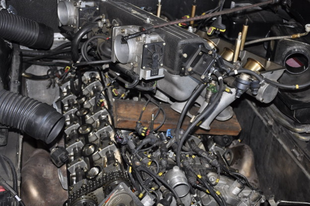 Lamborghini Murciélago valve adjustment repair service intake manifold removed