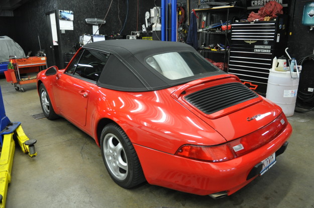 1995 porsche 911 carrera 993 c2 cabriolet red automatic transmission battery replacement exterior left rear
