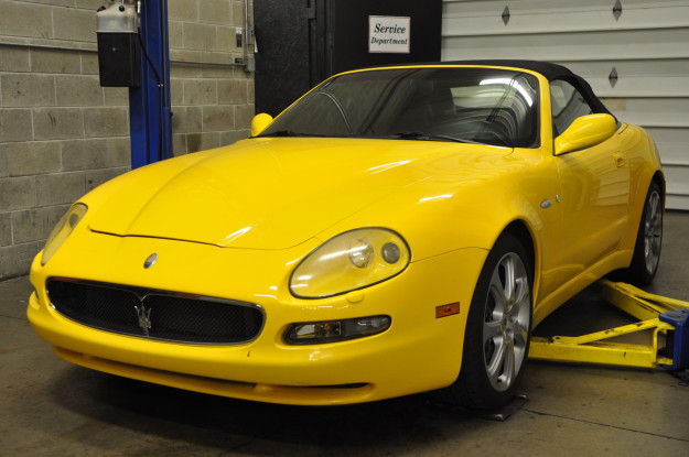 2003 Maserati Spyder Cambiocorsa 4200GT convertible  Granturismo Yellow service repair and maintenance in chicago naperville and plainfield fluid MotorUnion